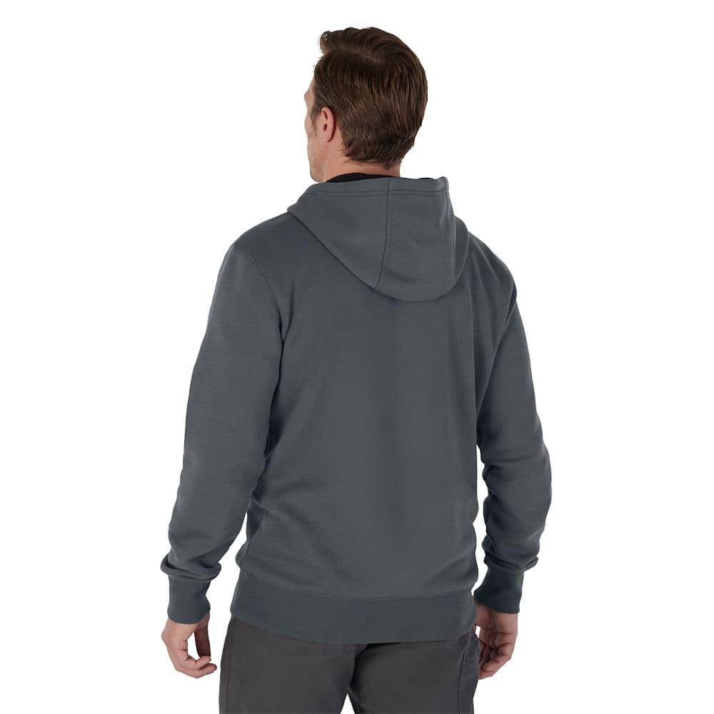 Milwaukee Men's Large Gray Midweight Cotton/Polyester Long-Sleeve Pullover Hoodie (2-Pack)