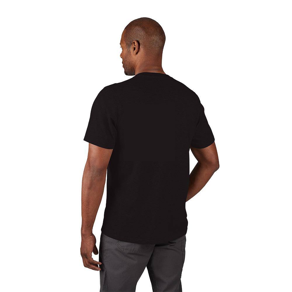 Milwaukee Men's X-Large Black Cotton/Polyester Short-Sleeve Hybrid Work T-Shirt (3-Pack)