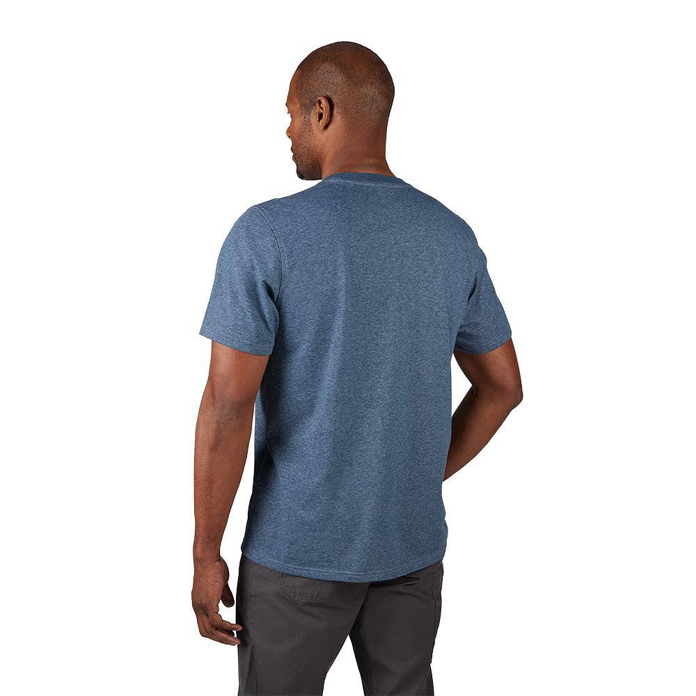 Milwaukee Men's X-Large Blue Cotton/Polyester Short-Sleeve Hybrid Work T-Shirt (3-Pack)