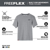 Milwaukee Men’s Large Gray Cotton/Polyester Short-Sleeve Hybrid Work T-Shirt (3-Pack)