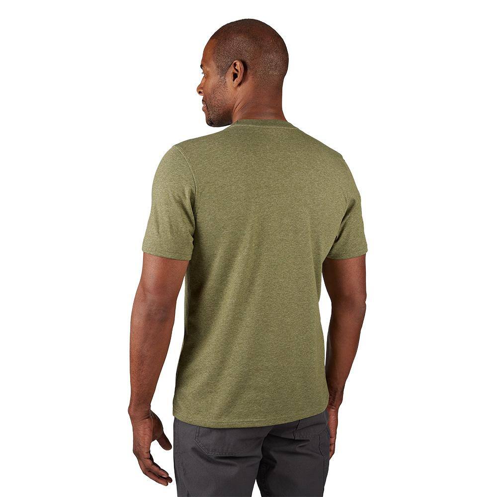 Milwaukee Men's 2X-Large Green Cotton/Polyester Short-Sleeve Hybrid Work T-Shirt (3-Pack)