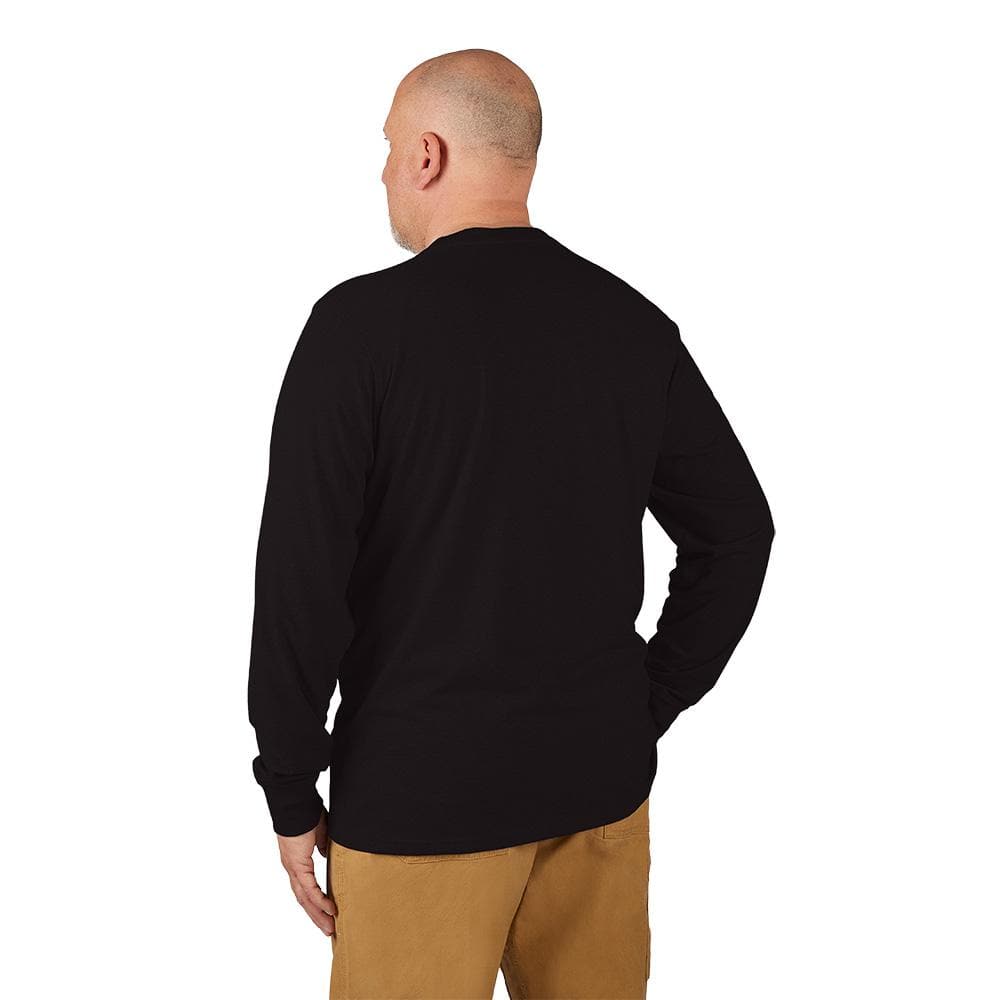 Milwaukee Men's X-Large Black Cotton/Polyester Long-Sleeve Hybrid Work T-Shirt (3-Pack)