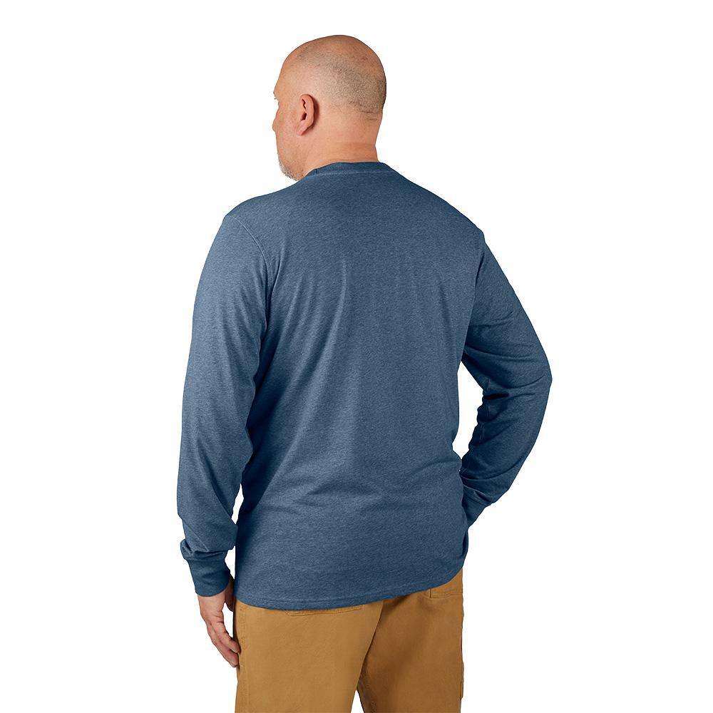Milwaukee Men's 2X-Large Blue Cotton/Polyester Long-Sleeve Hybrid Work T-Shirt (3-Pack)