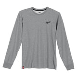 Milwaukee Men's Large Gray Cotton/Polyester Long-Sleeve Hybrid Work T-Shirt (3-Pack)