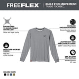 Milwaukee Men's X-Large Gray Cotton/Polyester Long-Sleeve Hybrid Work T-Shirt (3-Pack)