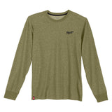Milwaukee Men's X-Large Green Cotton/Polyester Long-Sleeve Hybrid Work T-Shirt (3-Pack)