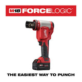 Milwaukee M18 18-Volt Lithium-Ion 1/2 in. to 4 in. FORCE LOGIC High-Capacity Cordless Knockout Tool Kit with M18 FUEL Compact Band Saw