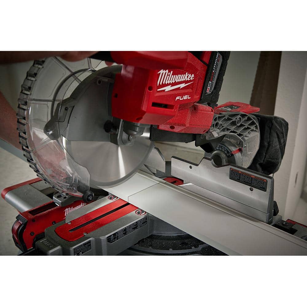 Milwaukee M18 FUEL 18-Volt Brushless 10 in. Cordless Dual-Bevel Sliding Compound Miter Saw with 18-Gauge Brad Nailer, Tool-Only