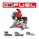 Milwaukee M18 FUEL 18V 12 in. Brushless Cordless Dual-Bevel Sliding Compound Miter Saw with FREE 8.0Ah Battery