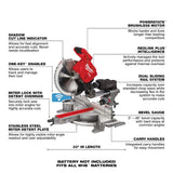 Milwaukee M18 FUEL 18V Brushless Cordless 12 in. Dual-Bevel Sliding Compound Miter Saw with ONE-KEY (Tool-Only)
