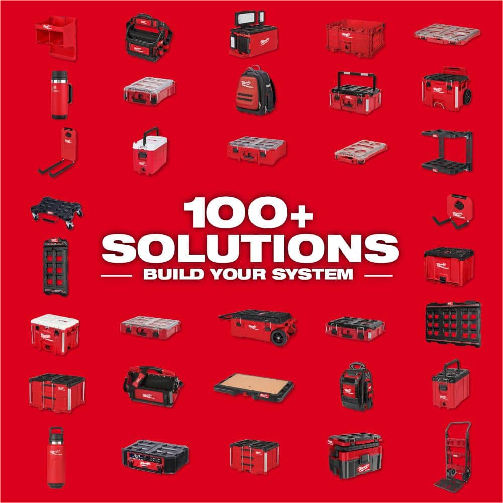 Milwaukee PACKOUT Tool Station with Compact Wall Plate, 20 in. H x 10.25 in. W, Black/Red (2-Piece Set)