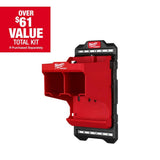 Milwaukee PACKOUT Tool Station with Compact Wall Plate, 20 in. H x 10.25 in. W, Black/Red (2-Piece Set)