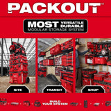 Milwaukee PACKOUT Tool Station with Compact Wall Plate, 20 in. H x 10.25 in. W, Black/Red (2-Piece Set)