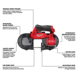 Milwaukee M12 FUEL 12-Volt Lithium-Ion Brushless Cordless 3-Tool Combo: 16-Gauge Variable Speed Nibbler, Compact Band Saw & 3 in. Cut-Off Saw