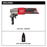 Milwaukee M12 FUEL 12-Volt Lithium-Ion Brushless Cordless 3-Tool Combo: 16-Gauge Variable Speed Nibbler, Compact Band Saw & 3 in. Cut-Off Saw