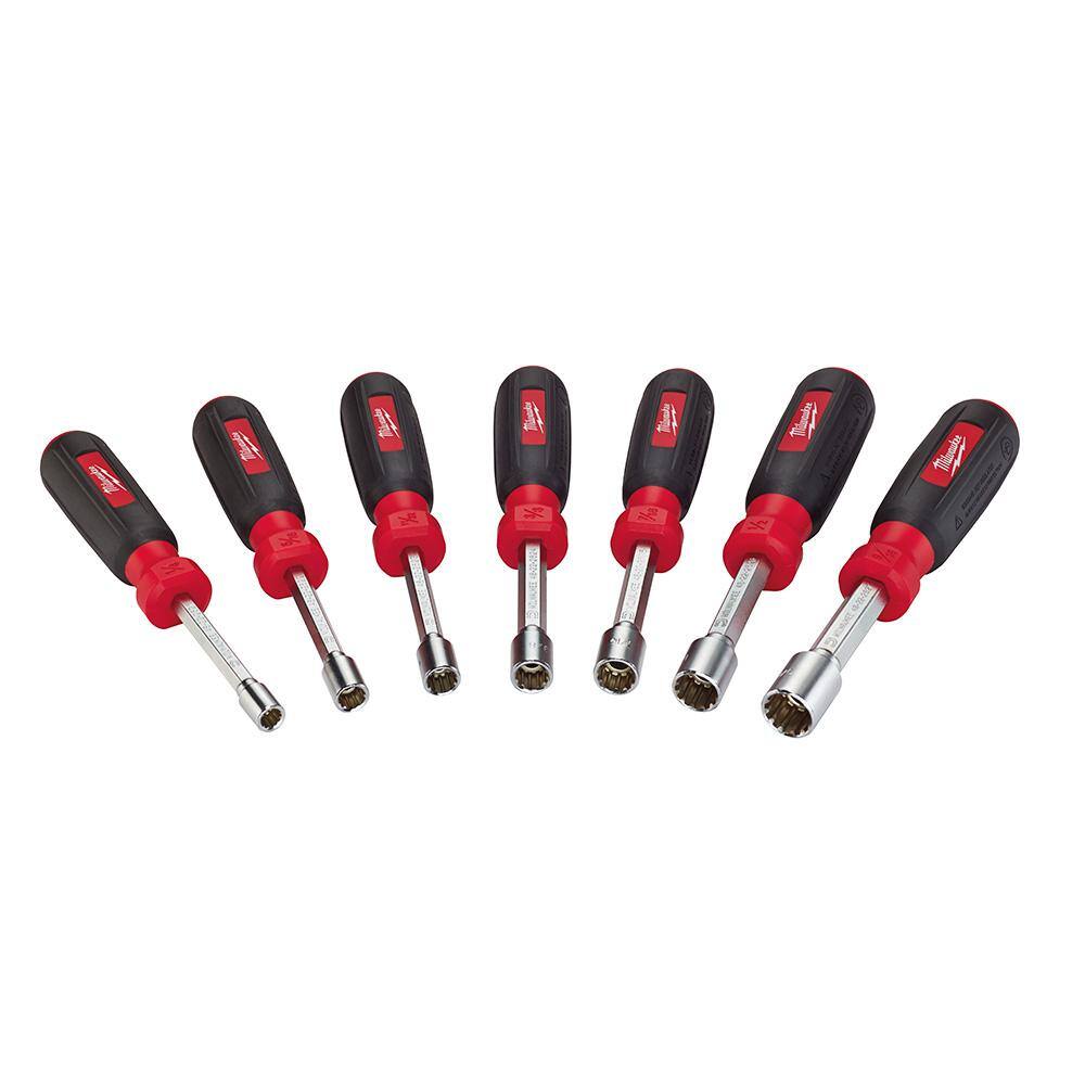 Milwaukee SAE HollowCore Magnetic Nut Driver Set, 7-Piece (48-22-2507)