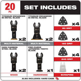 Milwaukee Oscillating Multi-Tool Blade Kit, Universal OPEN-LOK (29-Piece)