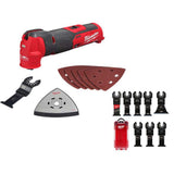 Milwaukee M12 FUEL 12V Lithium-Ion Cordless Oscillating Multi-Tool (Tool-Only) with Oscillating Multi-Tool Blade Set (8-Piece)