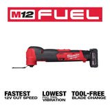 Milwaukee M12 FUEL 12V Lithium-Ion Cordless Oscillating Multi-Tool Kit with M12 Rocket Stand Light