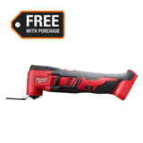 Milwaukee M18 18V Cordless Oscillating Multi-Tool Kit with High Output 6.0Ah Battery and (2) 5.0Ah Batteries, Tool-Only 2626-20