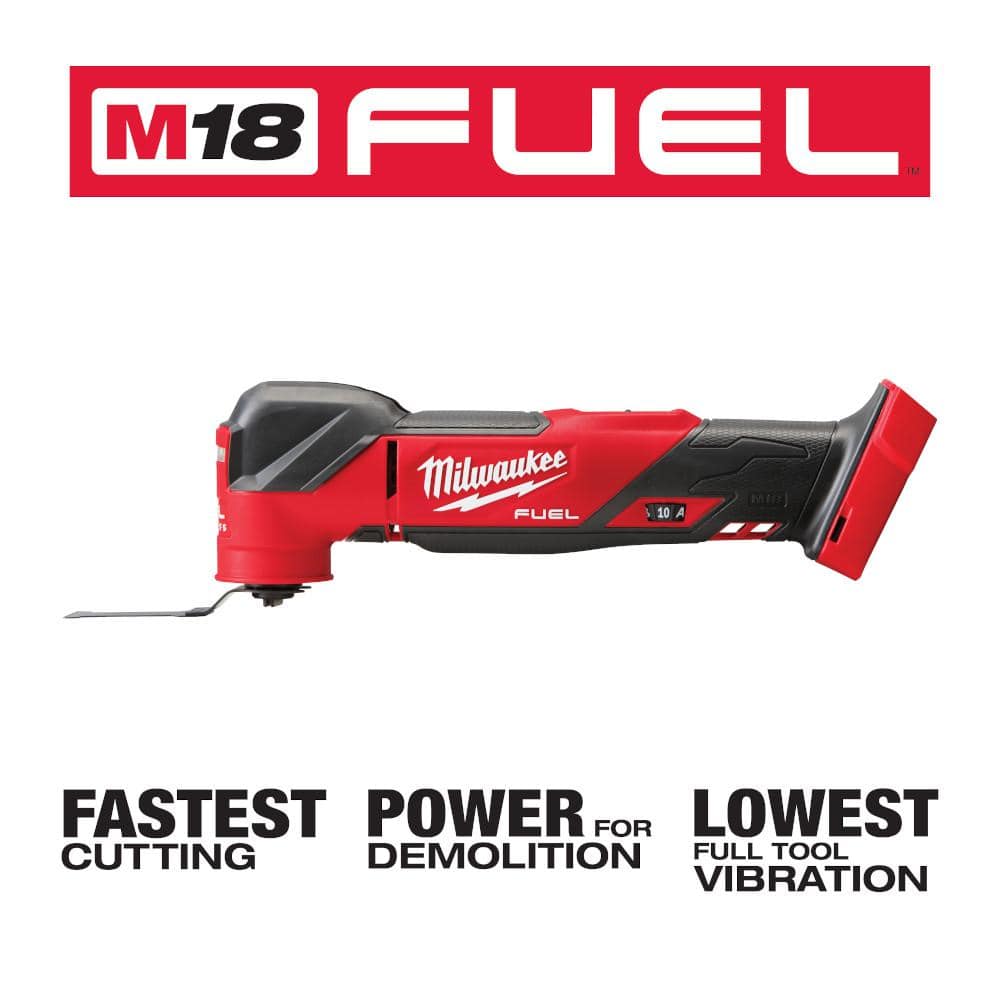 Milwaukee M18 FUEL 18V Lithium-Ion Cordless Brushless Oscillating Multi-Tool with Wet/Dry Shop Vac and (2) High Output 6.0Ah Batteries