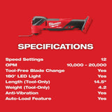Milwaukee M18 FUEL 18V Lithium-Ion Cordless Brushless Oscillating Multi-Tool with Wet/Dry Shop Vac and (2) High Output 6.0Ah Batteries