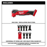 Milwaukee M18 FUEL 18V Lithium-Ion Cordless Brushless Oscillating Multi-Tool with Multi-Tool Blade Set (8-Piece)