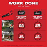 Milwaukee M18 Fuel 16 in. 18-Volt Brushless Cordless Electric Chainsaw with Hatchet, Blower, 12.0 and 8.0 Battery Combo Kit 2-Tool