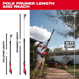 Milwaukee M18 FUEL 16 in. 18-Volt Brushless Cordless Electric Chainsaw with Blower, Pole Pruner, (2) Battery Combo Kit (3-Tool)