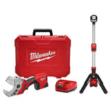 Milwaukee M12 12V Lithium-Ion Cordless PVC Shear Kit with M12 Rocket Stand Light