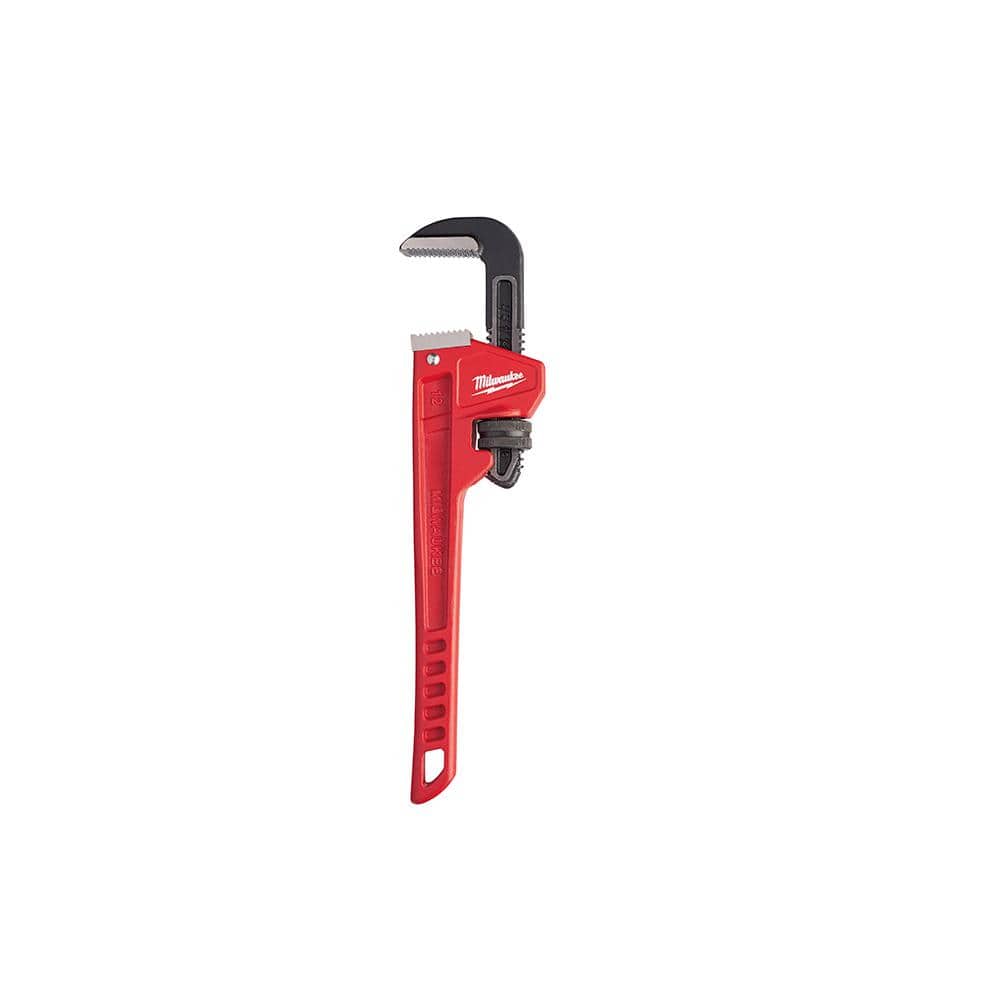Milwaukee 12 in. Steel Pipe Wrench, Straight, 2 in. Capacity (Model 48-22-7112)