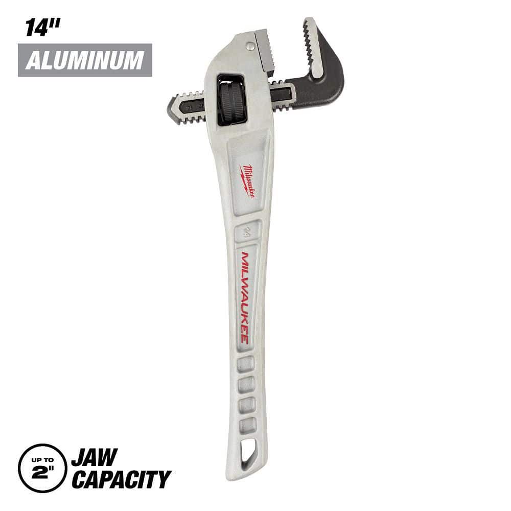 Milwaukee 14 in. Aluminum Offset Pipe Wrench, 2 in. Jaw Capacity