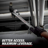 Milwaukee 10 in. Aluminum Pipe Wrench with POWERLENGTH Handle, 1-1/2 in. Jaw Capacity