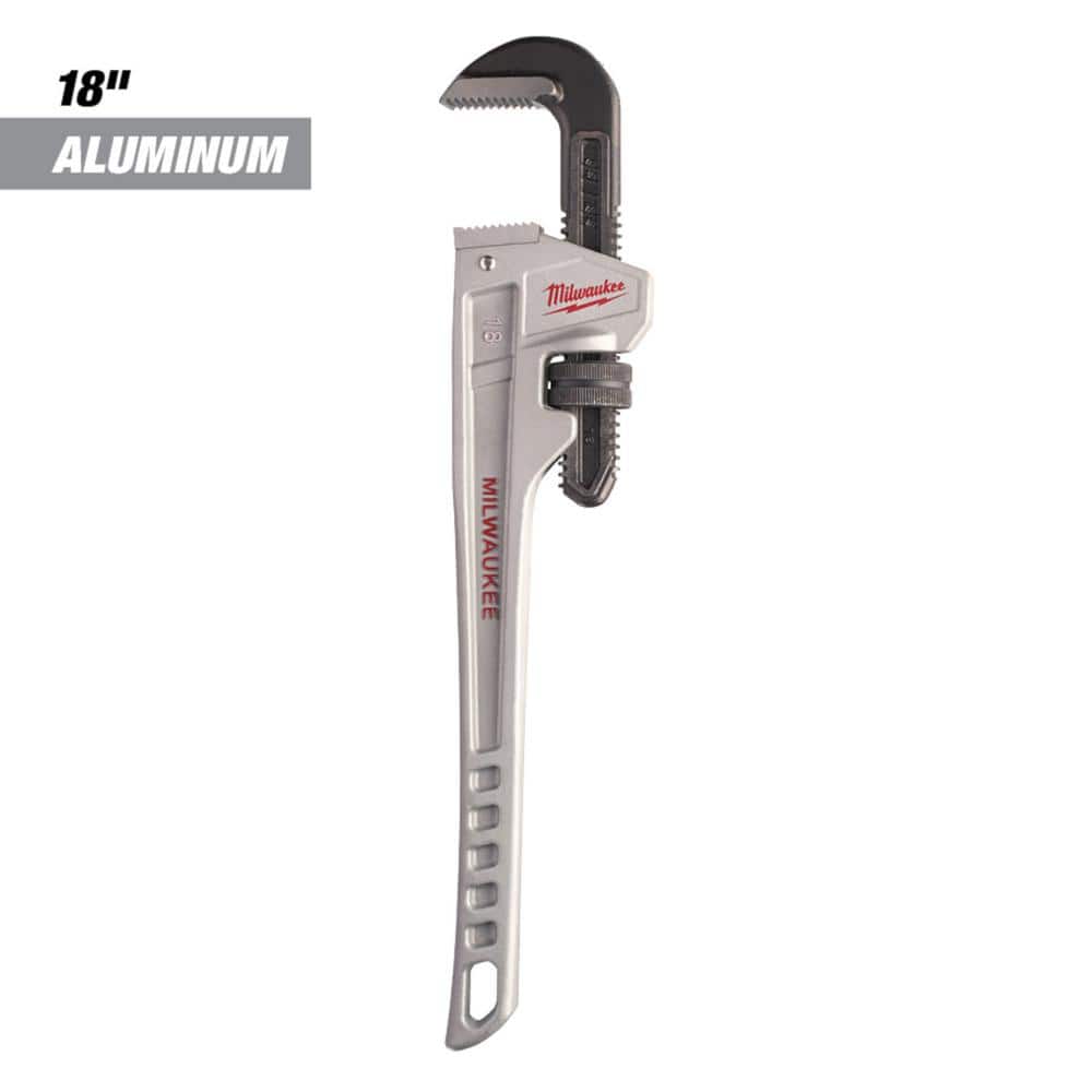 Milwaukee 14 in. and 18 in. Aluminum Pipe Wrench Set (2-Tool)
