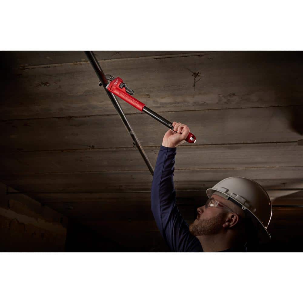 Milwaukee 48-22-7314 Cheater Adaptable Steel Pipe Wrench, 10/18/24 in. Modes