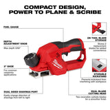 Milwaukee M12 12V Lithium-Ion Brushless Cordless 2 in. Planer with M12 Multi-Tool