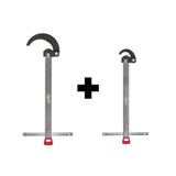 Milwaukee 2.5 in. Basin Wrench with 1.25 in. Basin Wrench, Telescoping Handle (2-Pack)