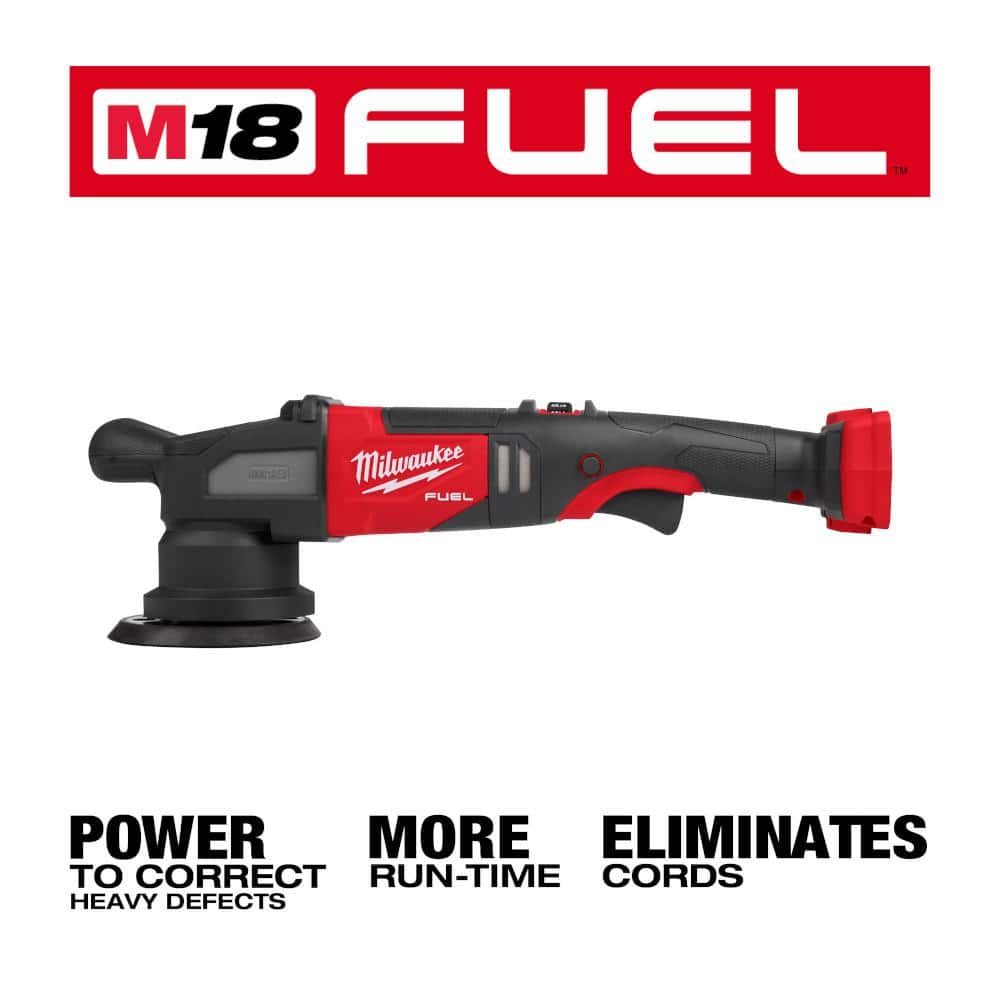 Milwaukee M18 FUEL 18V Brushless Cordless 15mm DA Polisher, Tool-Only (2684-20)