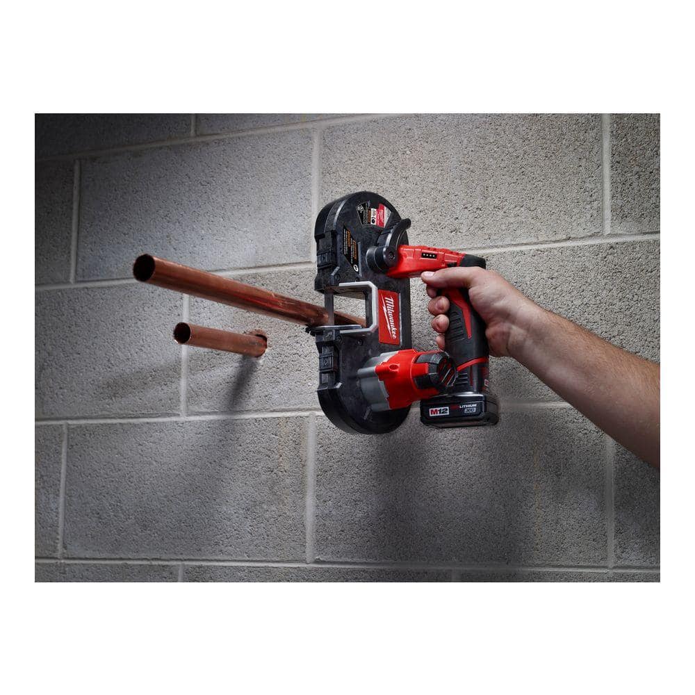 Milwaukee M12 12-Volt Lithium-Ion Cordless Sub-Compact Band Saw, 1-5/8 in. Capacity (Tool-Only)