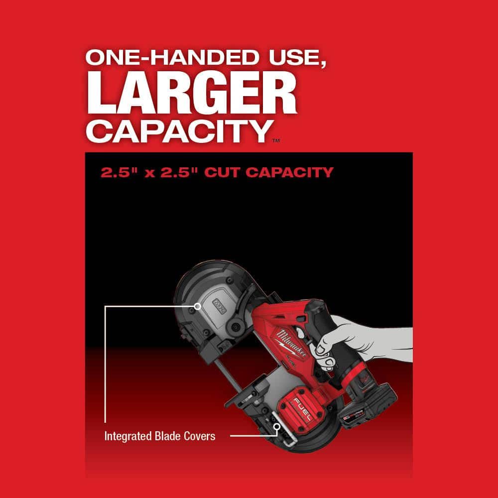 Milwaukee M12 FUEL 12V Lithium-Ion Cordless Compact Band Saw XC Kit with M12 12V Lithium-Ion Cordless Rotary Tool