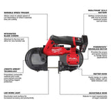 Milwaukee M12 FUEL 12V Lithium-Ion Cordless Compact Band Saw XC Kit with 4.0Ah Battery, Charger & Bag (Model 2529-21XC)