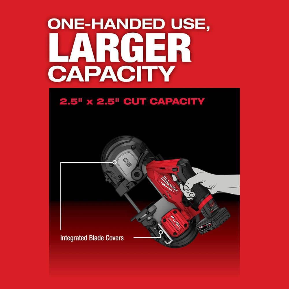 Milwaukee M12 FUEL 12V Lithium‑Ion Cordless Compact Band Saw with 3.0Ah Battery Pack (2-Pack)