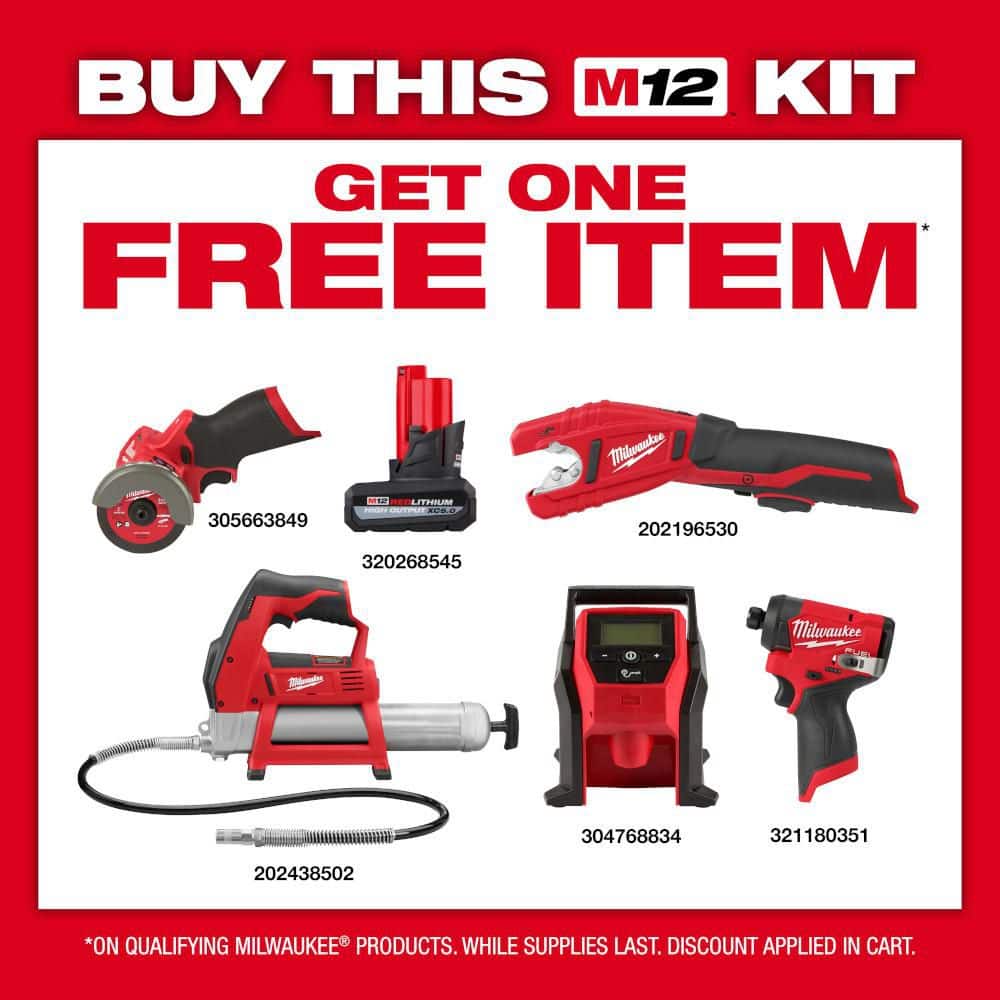 Milwaukee M12 FUEL 12V Lithium‑Ion Cordless Compact Band Saw with 3.0Ah Battery Pack (2-Pack)