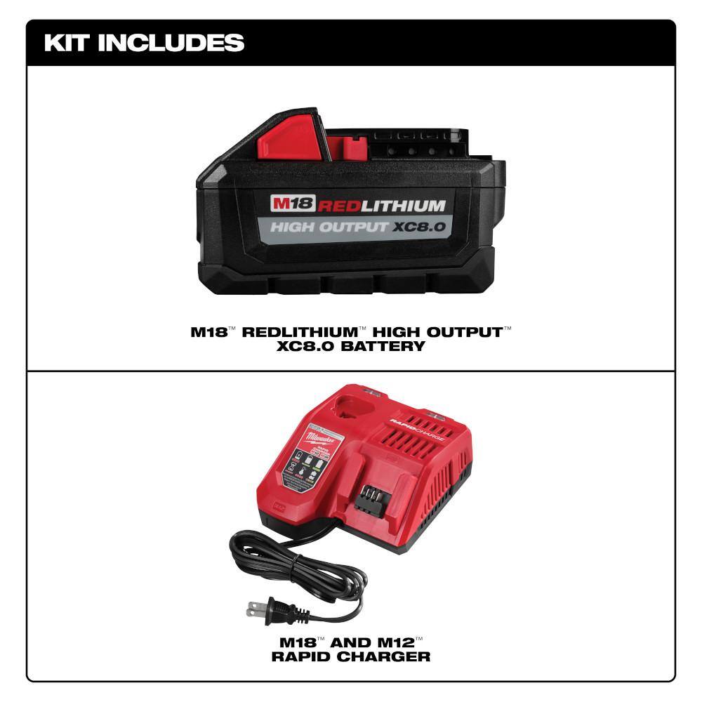 Milwaukee M18 FUEL 18V Lithium-Ion Brushless Cordless Compact Bandsaw w/1 in. SDS Plus Rotary Hammer & 8.0ah Starter Kit