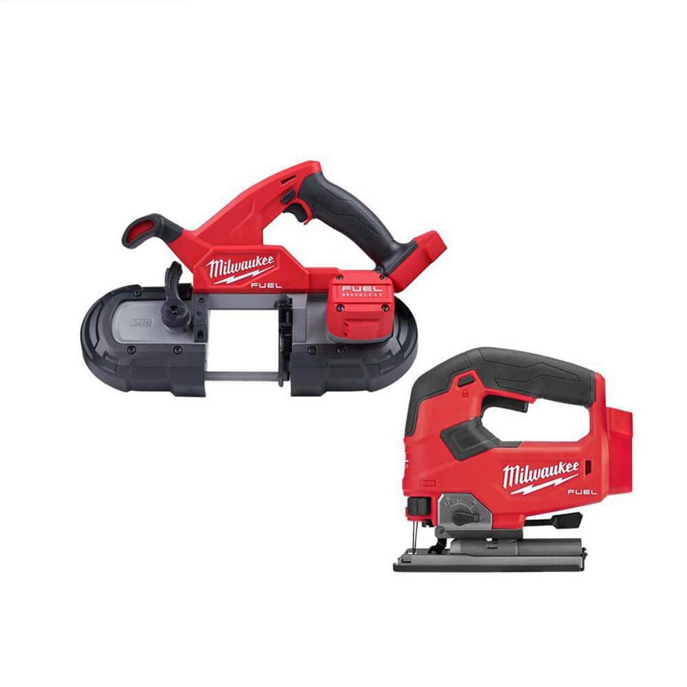 Milwaukee M18 FUEL 18V Lithium‑Ion Brushless Cordless Compact Band Saw & Jigsaw Kit, Tool‑Only