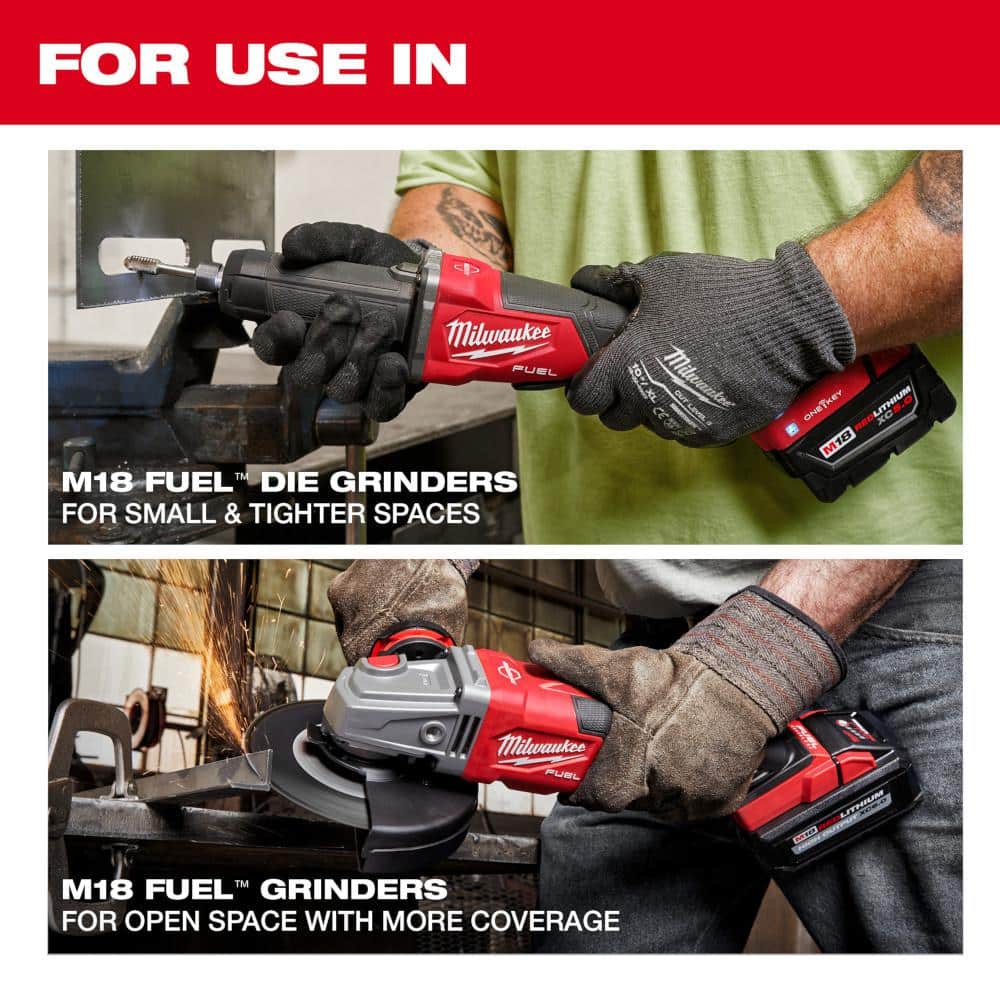Milwaukee M18 FUEL 18V Lithium-Ion Brushless Cordless Compact Bandsaw with M18 FUEL Variable Speed Die Grinder