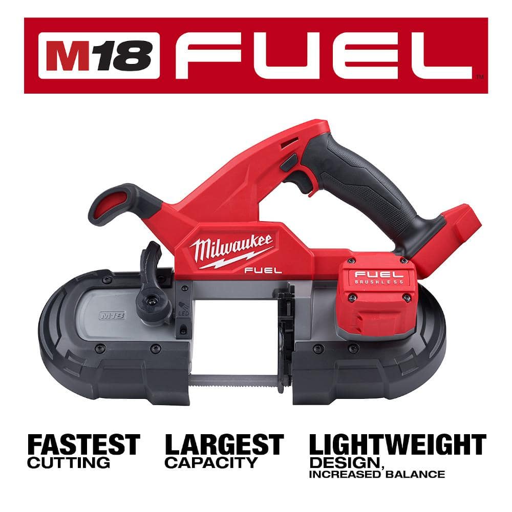 Milwaukee M18 FUEL 18V Lithium-Ion Brushless Cordless Compact Bandsaw W/M18 FUEL Variable Speed Die Grinder and 8.0Ah Starter Kit