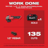 Milwaukee M18 FUEL 18V Brushless Cordless Compact Band Saw Kit with M18 FUEL Grinder, 3-1/4 in Capacity (Model 2829-22-2888-20)