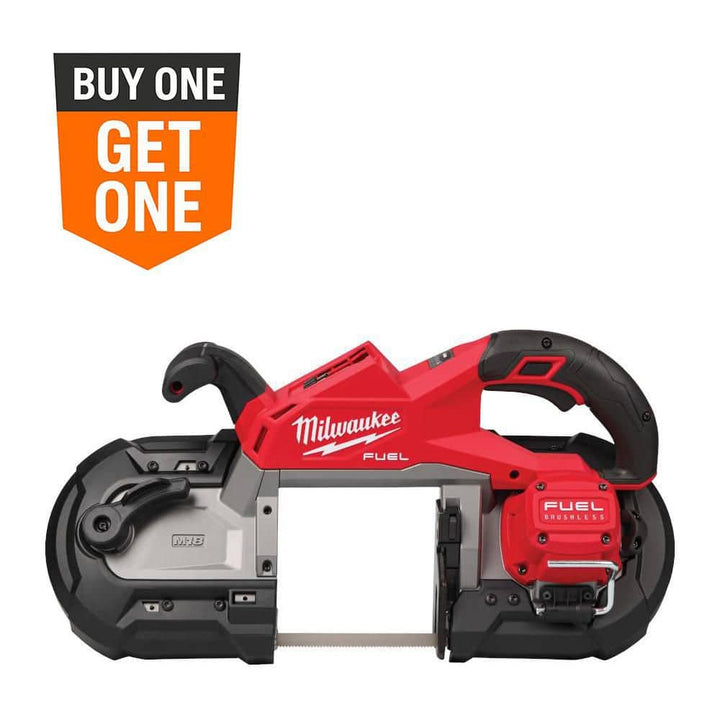 Milwaukee M18 FUEL 18-Volt Brushless Deep Cut Cordless Band Saw Kit with (2) 5.0Ah Batteries, Charger & Hard Case, 5 in. x 5 in. Capacity
