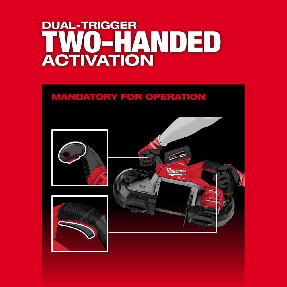 Milwaukee M18 FUEL 18V Brushless Cordless Deep Cut Dual-Trigger Band Saw with ONE-KEY, 5 in. Capacity (Tool-Only)